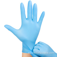Examen de guantes de nitrilo desechables sin polvo en polvo